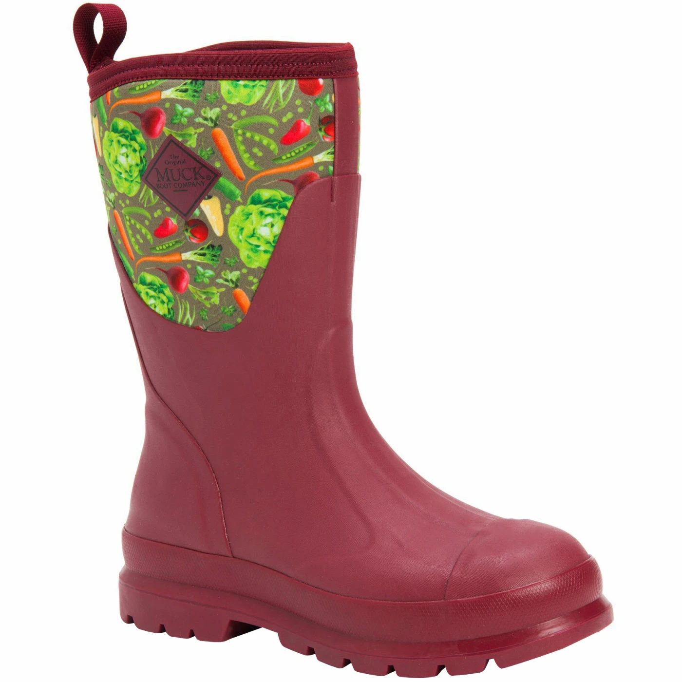 Muck Women's Chore Classic Mid - Veggie Print Red 1 Muck Women's Chore Classic Mid - Veggie Print Red